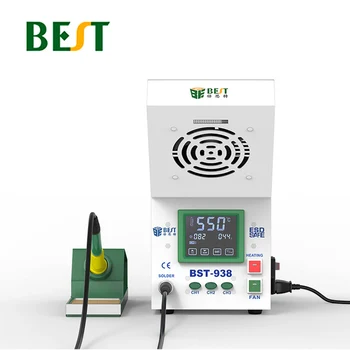 

BST 938 With Smoking Machine Constant Temperature Soldering Station Electricity Soldering Iron LED light Electric Welding Tool