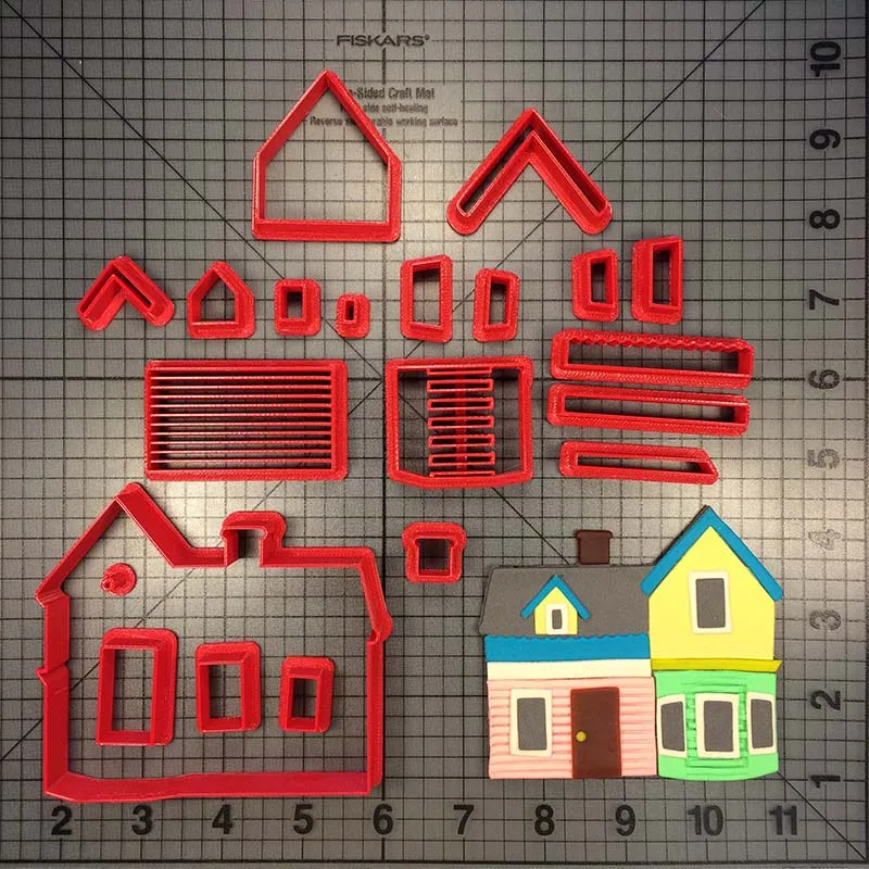Мультфильм Дом с привидениями Принцесса замок печенья резак набор на заказ 3D печать помадка форма для кекса дом Торт украшения инструменты - Цвет: House 2 inch N7054
