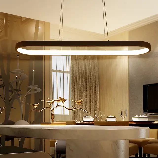 Modern Minimalist Rectangular Aluminum Acrylic Led Chandeliers Modern Minimalist Rectangular Aluminum