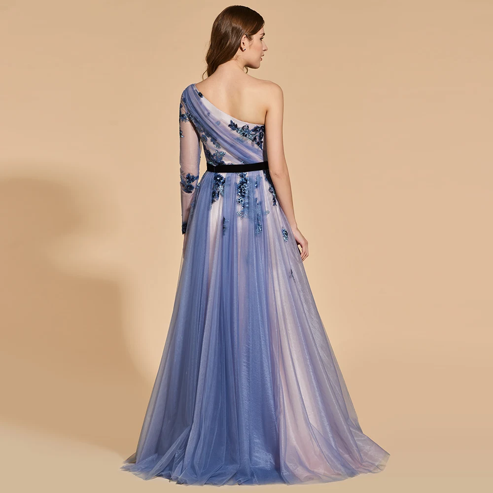 Dressv 2018 элегантное длинное платье для выпускного вечера на одно плечо с бисером