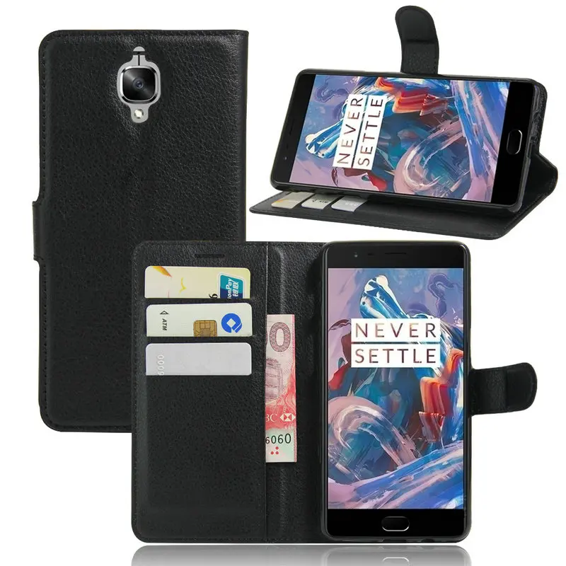

for OnePlus 3T one plus 3 T A3000 A3010 Wallet Flip Leather Case for OnePlus 5 for OnePlus 5T phone Back Cover case +Stand