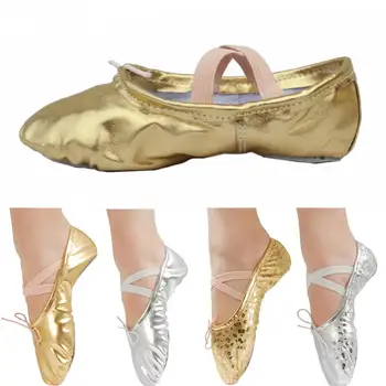 

Sports Ballet Dancer Shoe Dance Feet Wearing Shoes Pointed Sequin Leather Ballet Dancing Shoes