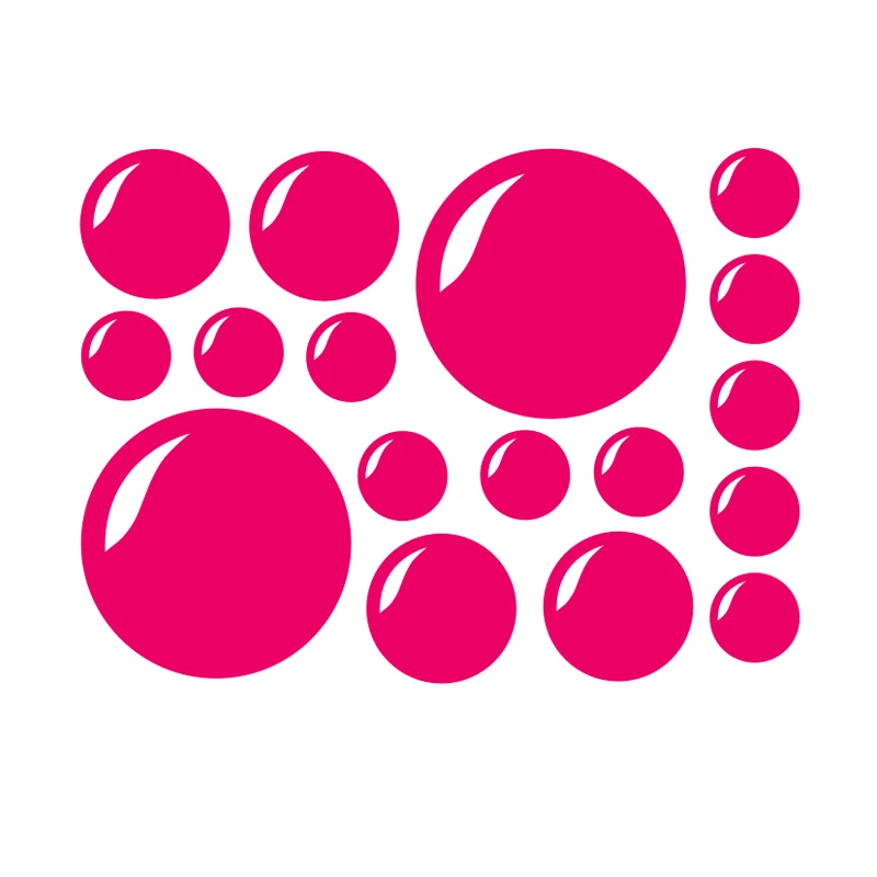 Setof17xBUBBLESbubbledecalstickervinylwallartbathroomkids