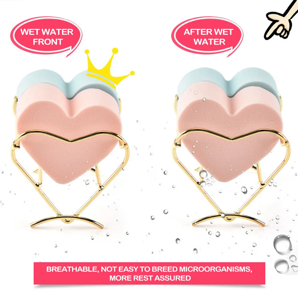 Макияж Красота яйцо размещения слоеного сплава Дисплей Стенд Макияж Губка слоеного Металла Кронштейн