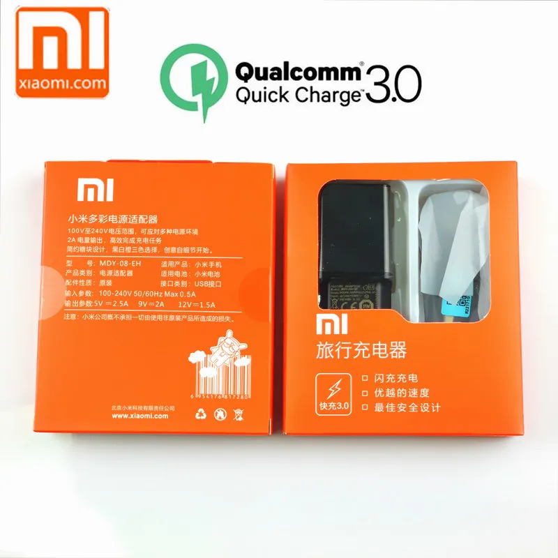 

Original EU Xiaomi redmi note 7 Charger QC 3.0 Quick fast charge Usb Type C Cable For Mi 9 se plus 8 6 6x max mix 2 2s 3 mi9