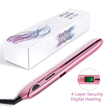 

Professional Ceramic Hair Straightener LED display Flat Iron 2 in 1 Hair Curler Salon Hair Styling Tools