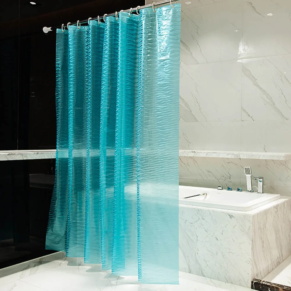 Meijuner Shower Curtains 3D Water Ripple Stylish Personality Bath