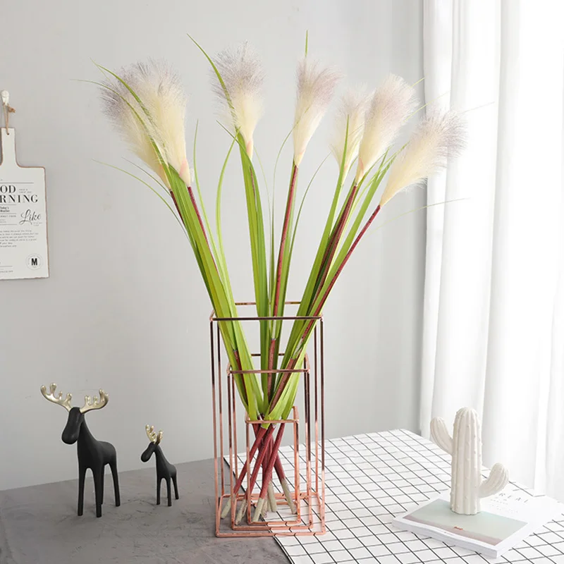 

90cm Simulation Plant Fake Grass Potted Reed Office Living Room Green Plant Large Ornaments Wedding Road Guide Artificial Flower