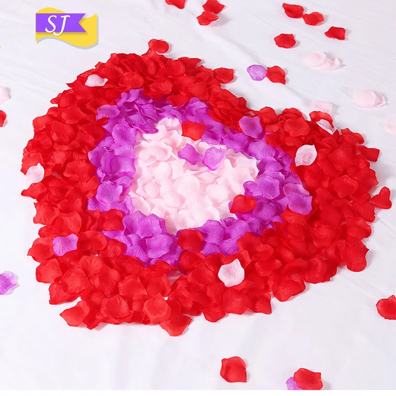 

5packs simulation 8g non-woven rose petals wedding room decoration wedding supplies
