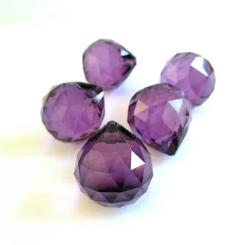 

50pcs 15mm Crystal Amethyst Glass Faceted Ball For Ladies Bags DIY Fashion