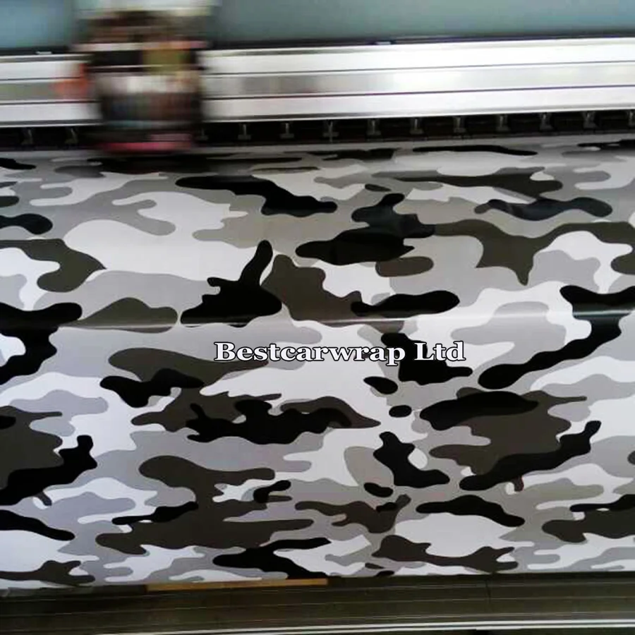 Black white grey Arctic camouflage camo vinyl car wrapping film (1)