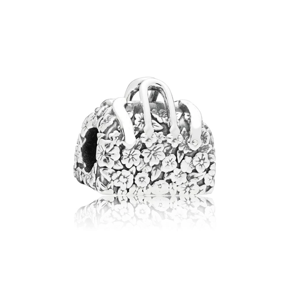 

2018 Winter 925 Sterling Silver Bead Mary Poppin Bag Charm Clear CZ Fit Original Women Pandora Bangle Bracelet Gift DIY Jewelry
