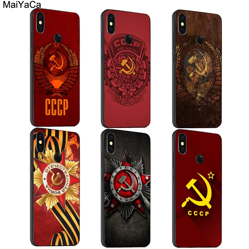 

MaiYaCa Russia Soviet Emblem Flag Case For Xiaomi Redmi S2 6 6A 6pro 4X Note 5 Pro 5A 7 Mi 8 9 6X A2 Mix 2s Max 2 3 F1