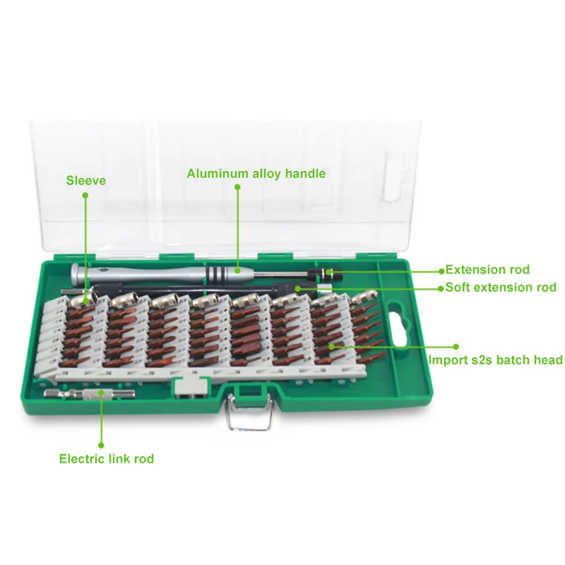 

63 in 1 Screwdriver Set Electronic Repairing Bit Kit for Computer Camera QJ888
