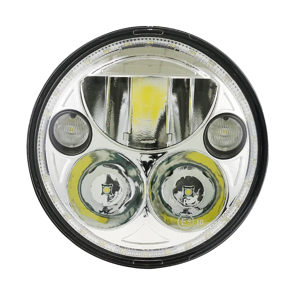 Faro LED 5,75 Pollici Per Moto – DRL 40W Per Sportster 883, XL883, FXCW E Dyna, Anabbagliante/abbagliante, Temp. Colore 6000K, Custodia In Alluminio
