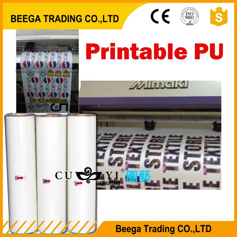 

High-Quality Printable Vinyl, Digital Printable PU/PVC and Transfer Film/ Transfer Membrane Size: 50cm*100cm