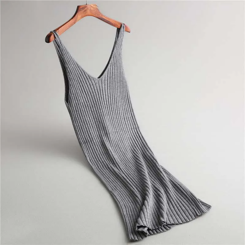 Женское Короткое трикотажное платье с двойной v-образной горловиной и тонкой талией, шикарный ремень, приталенный свитер, Платья Vestidos