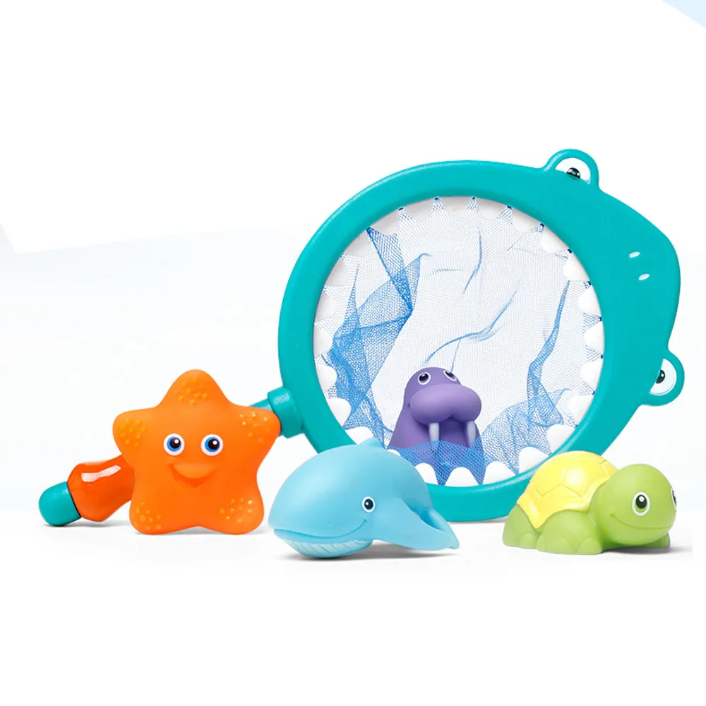 Kids Bathing Toys Fashion Cartoon Animal Fishing Nets Education Toy