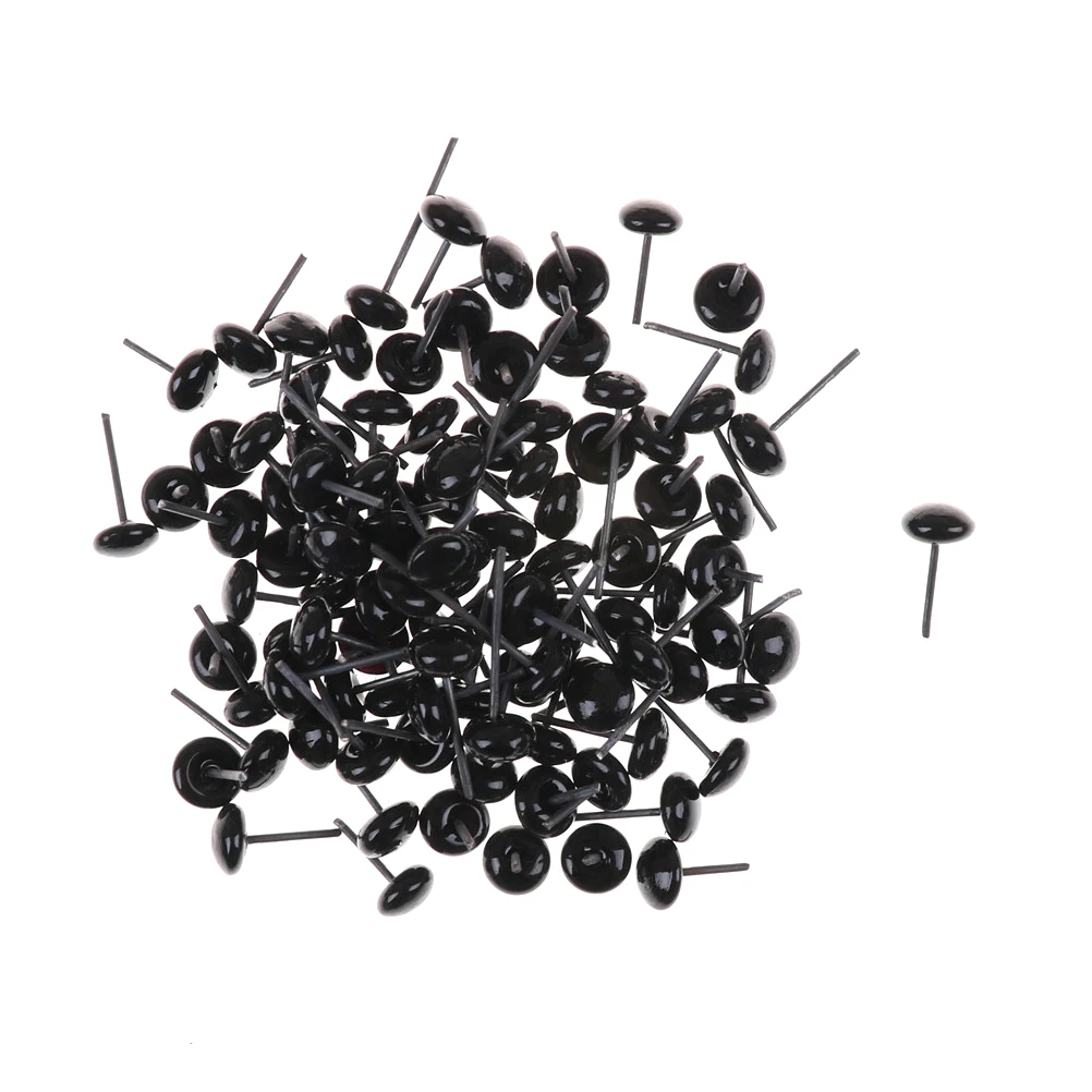 100pcs/set Glass Eyes 3/5/7/9/11 mm Needle Felting Teddy Bears Dolls Animals Black Eyes Dolls Accessories