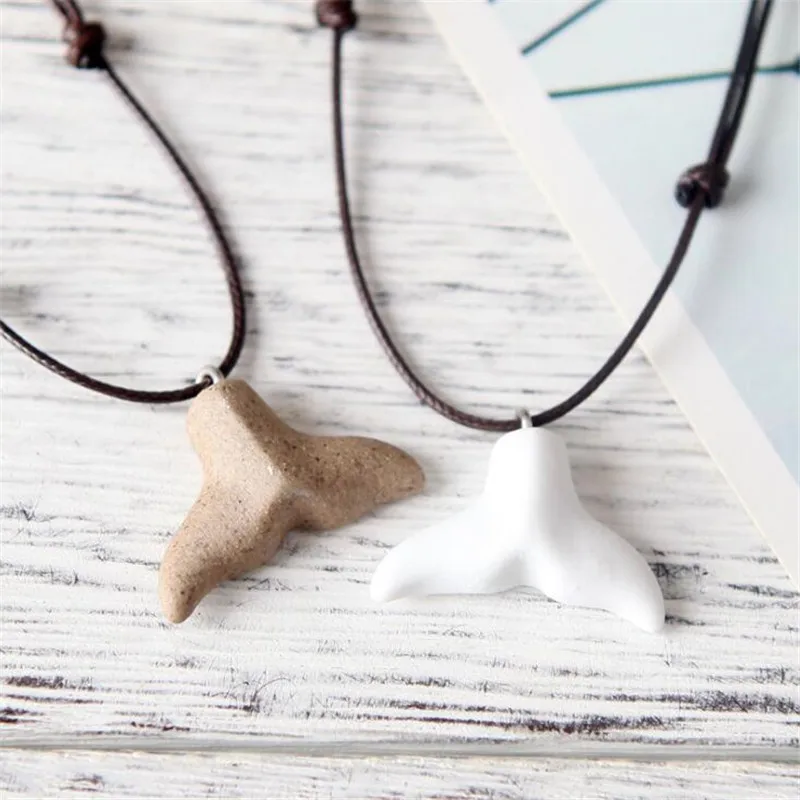 

Summer Style Cute Mermaid Pendants Necklaces For Women Trendy Rope Chain Jewelry Charm Necklace For Couple Friendship Gifts