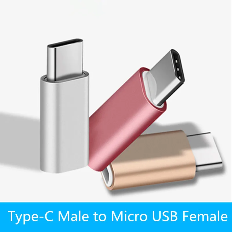 

2PCS/LOT Universal USB 3.1 Type-C Male Connector to Micro USB Female Converter USB-C Data Adapter Type C Device