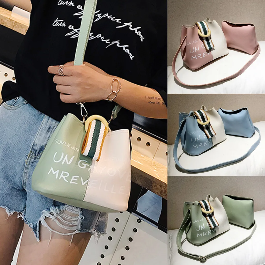 

Xiniu Women Vintage Bucket Leather Crossbody Bag Candy Color Messenger Shoulder Bag Designer Luxury Borsa a tracolla da donna#30