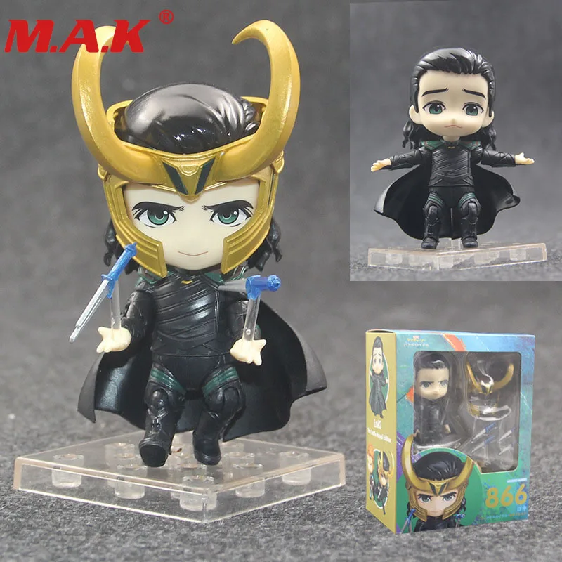 НОВЫЙ Q. версия аниме Рисунок 9 см 66 # ТОР 3 боги сумерках Тор Локи Nendoroid подвижные лица ПВХ фигурку Модель игрушки для подарочная коробка