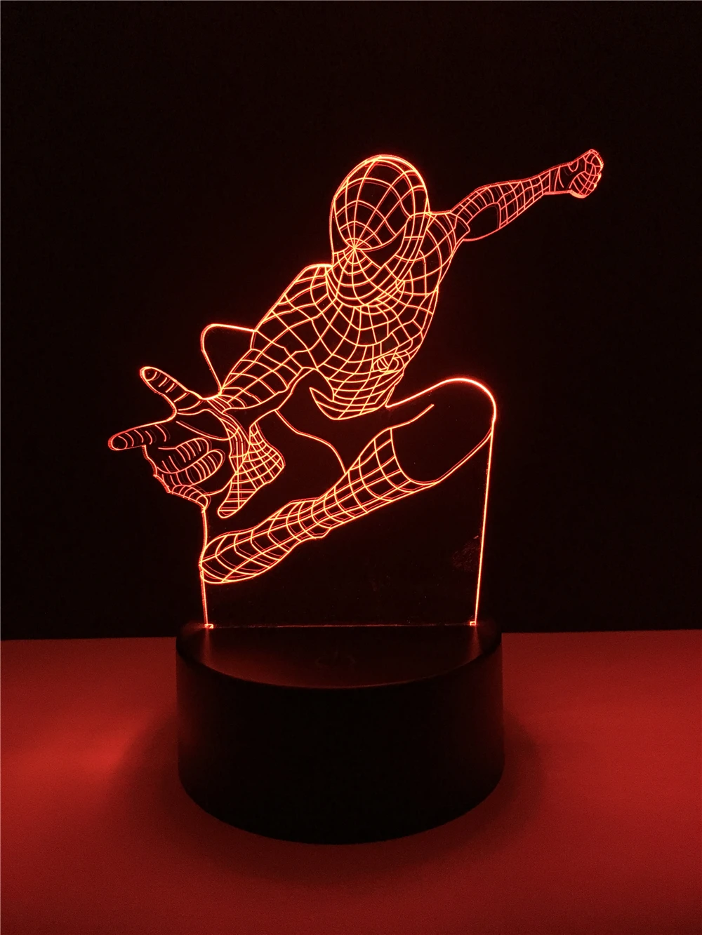 

Halloween Man boy gift Spider 3D 7 Color Change Led Night Light LED Desk Table Bedside SleepLamp Home Decor Xmas Gift