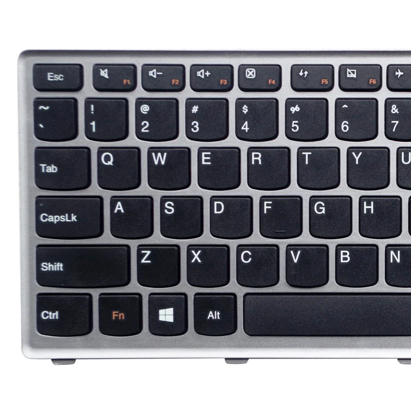  GZEELE New Laptop keyboard for Lenovo U410 Keyboard US Black Key Silver Frame English Version