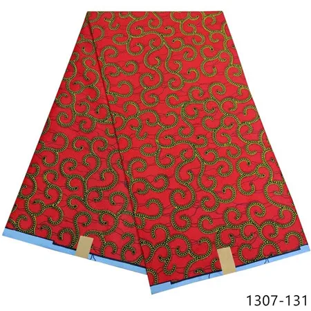 Анкара африканская полиэфирная восковая печатная ткань воск высокое качество 6 ярдов африканская ткань для вечерние платья 1307-121 - Цвет: 1307-131