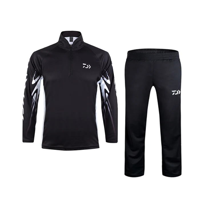 

2017 Fishing Clothing Sets Men Breathable UPF 50+ UV Protection Outdoor Sportswear Suit Summer Fishing Shirt Pants Red & Black