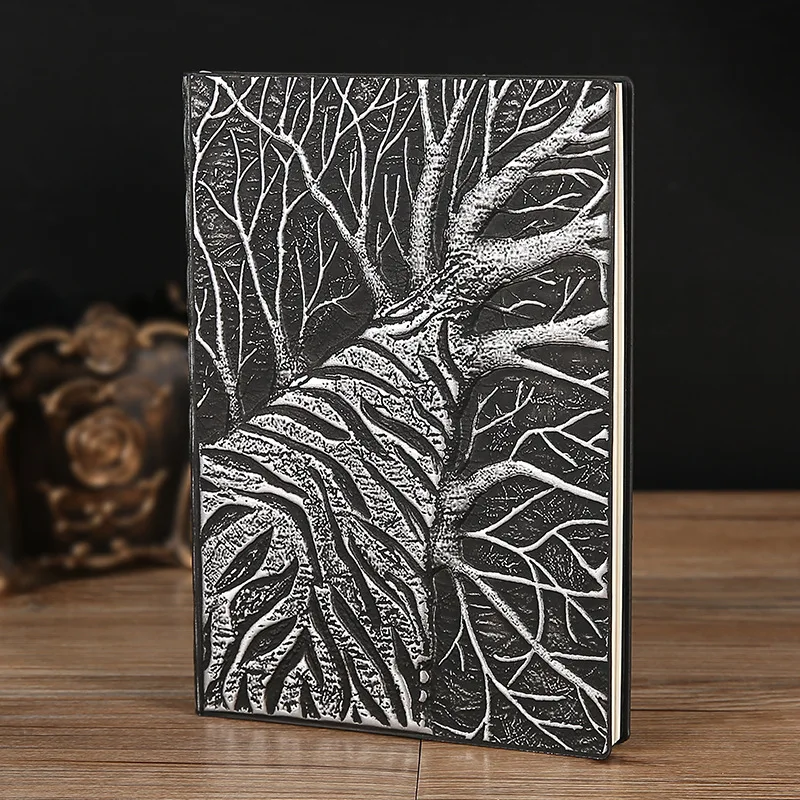 1 шт. креативный 100 листов классический мультяшный Европейский рельефный ретро блокнот с деревом высококлассный бизнес офисный Подарочный блокнот - Цвет: 3