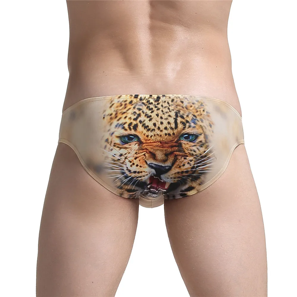 

Mens U Convex Animal Print Underwear Comfortable Breathable Underpants Super-elastic Cuecas Gays Boxershorts Male Panties
