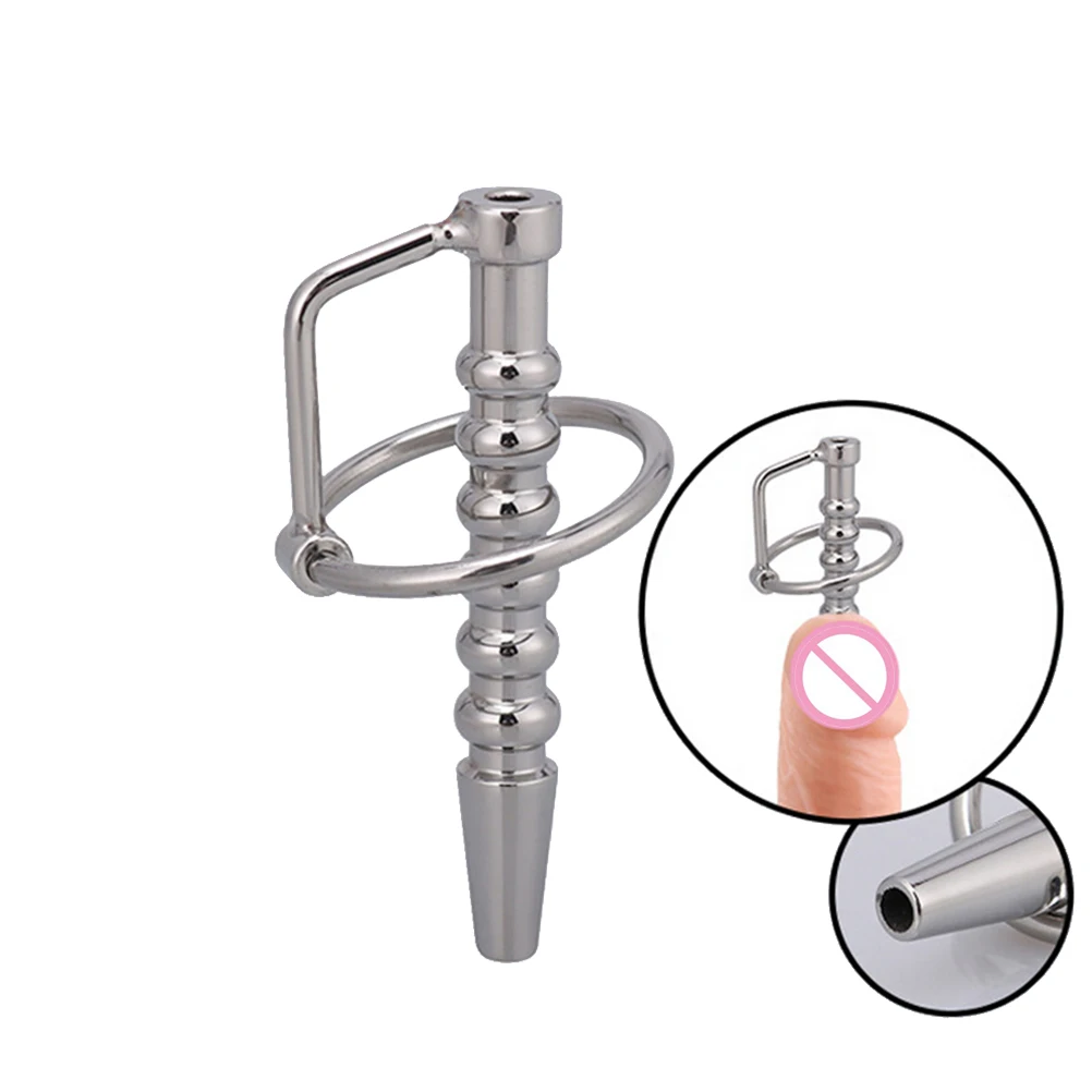 Sex Fetish Stainless steel Urethral Dilators Sounding Penis Plug With Glans Rings Sounds Catheters Sex Products for Men
