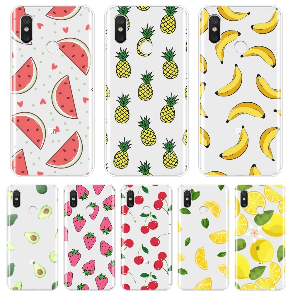 

Back Cover For Xiaomi Mi 5 5C 5S 5X 6 6X Plus Pineapple Silicone Soft Case For Xiaomi Mi A1 A2 Lite 8 SE Mi5 Mi6 Mi8 Phone Case