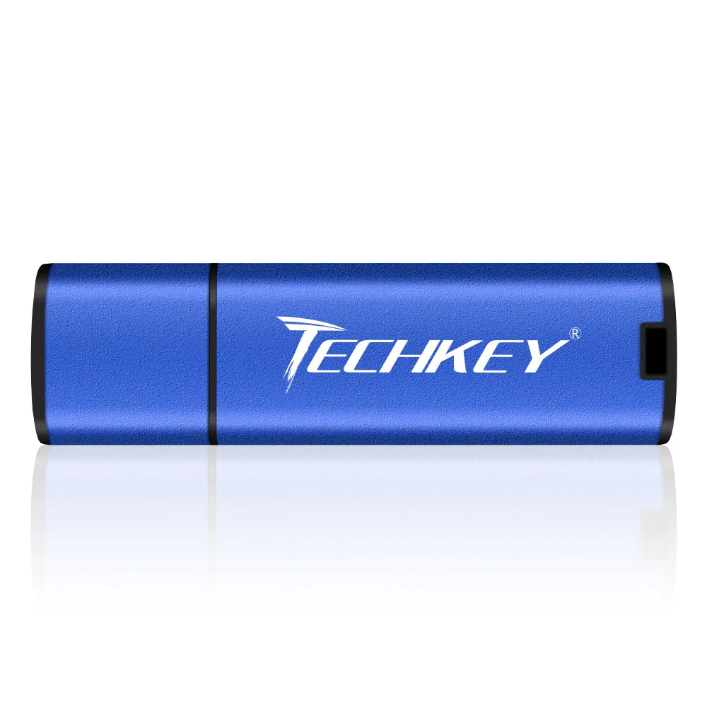 Techkey usb флеш-накопитель 32 ГБ, флеш-накопитель 64 ГБ, 16 ГБ, 8 ГБ, 4 Гб, цветной флеш-диск, usb-накопитель, высокоскоростная карта памяти - Цвет: Blue