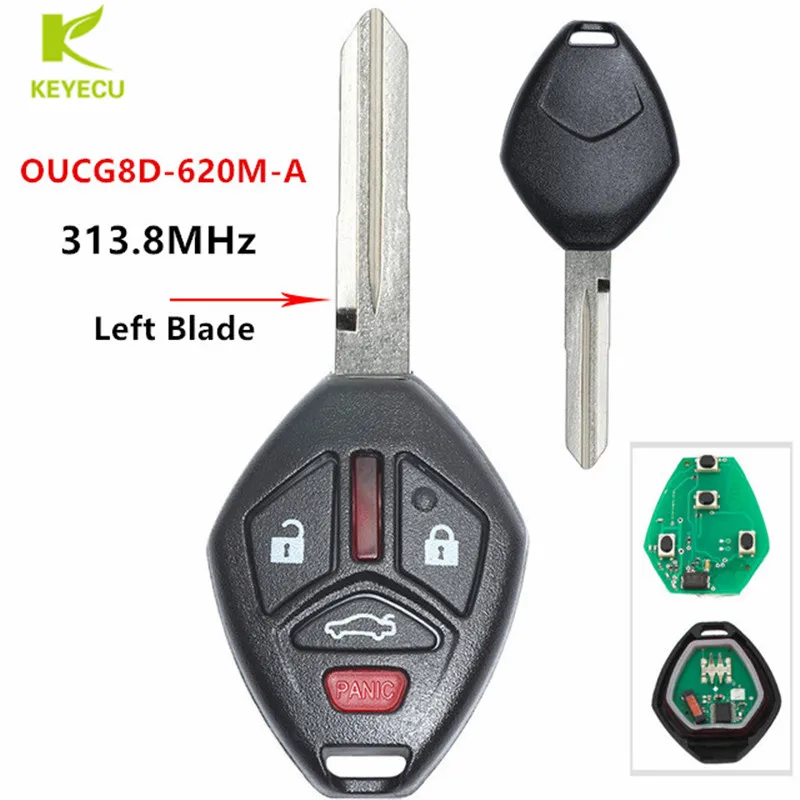 

KEYECU Replacement 4 Button Keyless Remote key Fob 313.8MHz ID46 Chip for 2006 -2007 Mitsubishi Eclipse Galant OUCG8D-620M-A