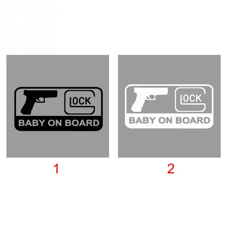 GLOCK BABY ON BOARD Character Decoration автомобильный виниловый автомобильный стикер Переводные картинки черный/серебристый