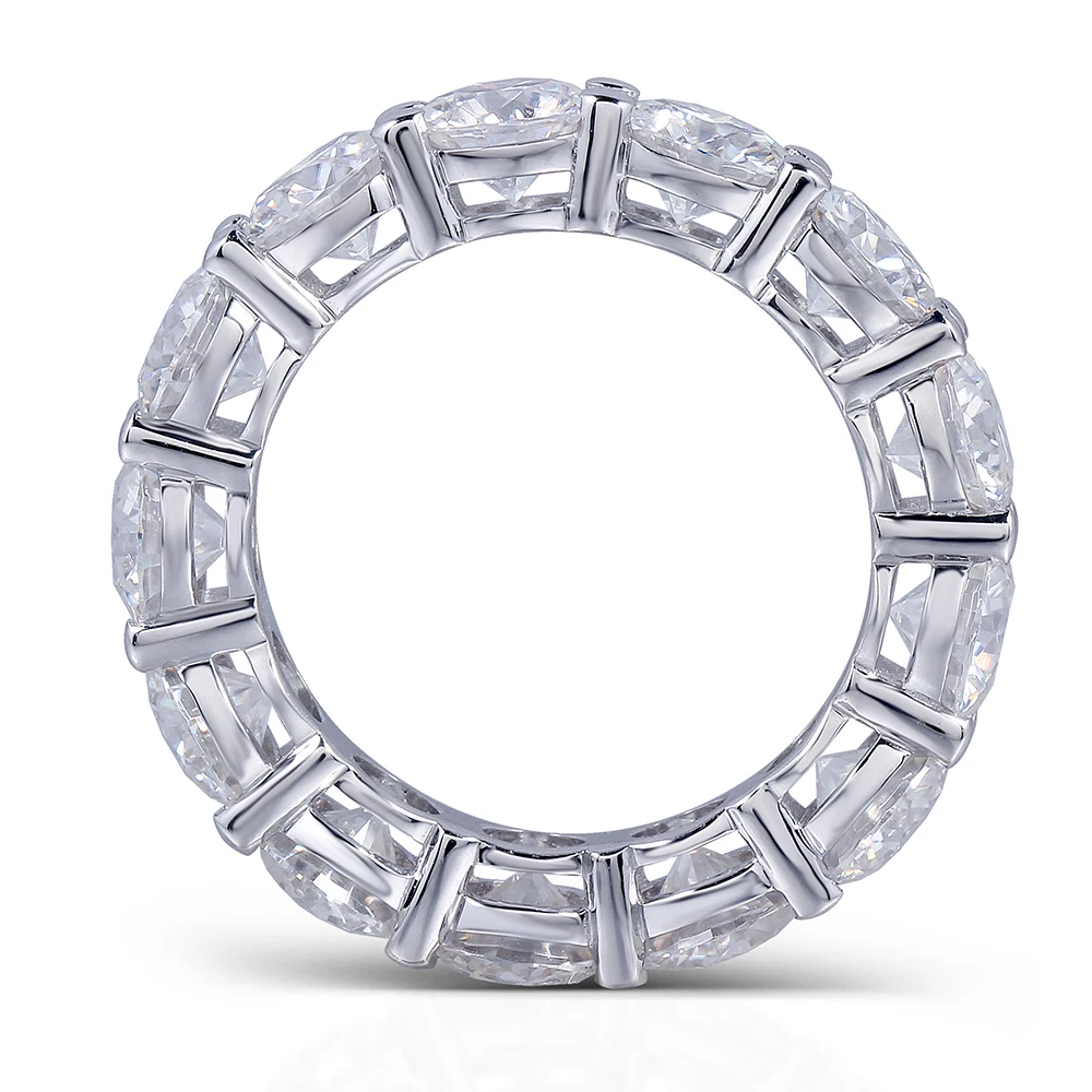 TransGems Lab Diamond Eternity Band 6.5CTW Moissanite Eternity Wedding