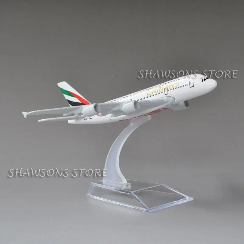 Литая металлическая 1:520 игрушка в виде самолета Airbus A380 Emirates Airliner 15,5 см миниатюрная копия