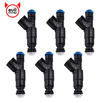 

evil energy 6pcs 4 Hole EV6 Upgrade Fuel Injector For Jeep 4.0L 99-04 Cherokee 0280155784