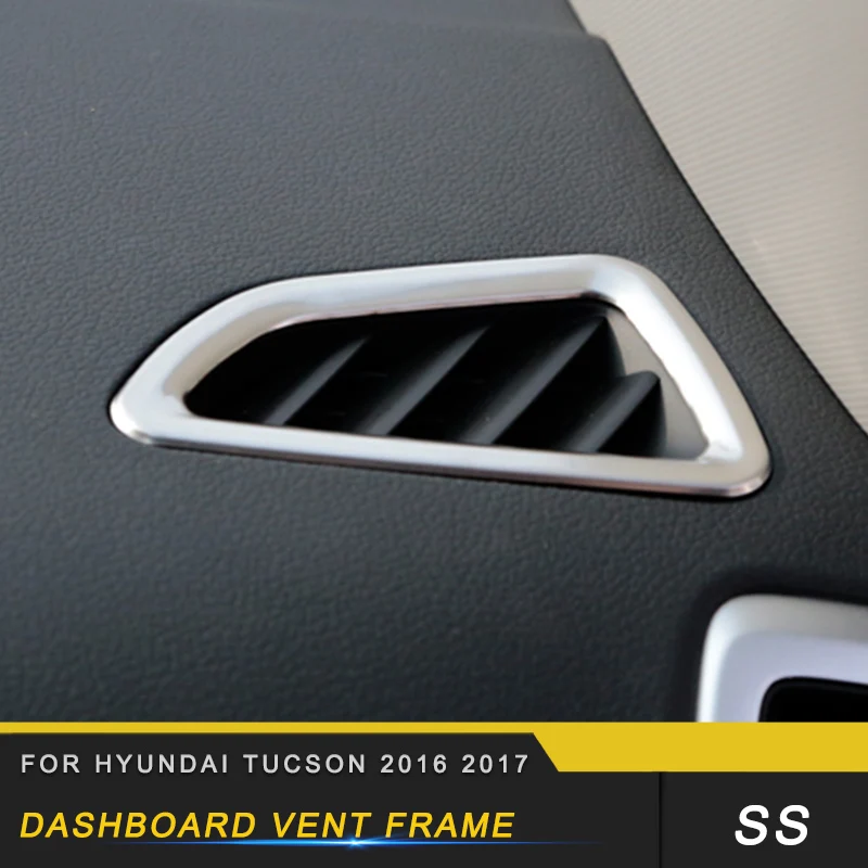 Авто Автомобильное вентиляционное отверстие приборной панели рамка накладка наклейка аксессуары стикер для Hyundai Tucson 2016 2017
