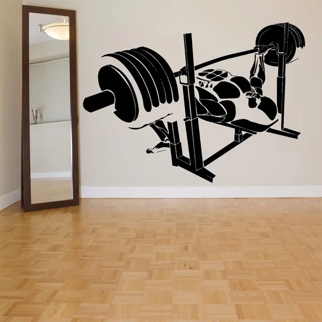 Body Builder Gym Removable Wallpaper Home Fitness Background Decals
