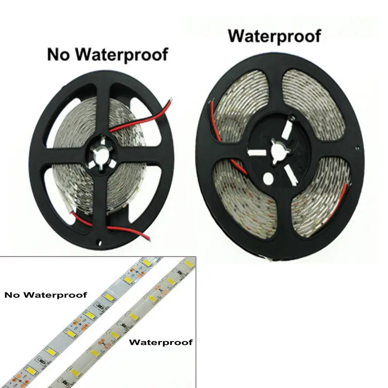 5 м SMD 300 600 светодиодный 3014 3528 5050 5630 Водонепроницаемый гибкие светодиодные ленты светильник дневные ходовые огни 12V Белый