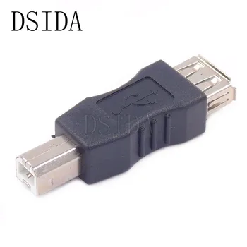 

USB 2.0 Type A Female to B Male USB printer adapter type A female - type B male black silver tone