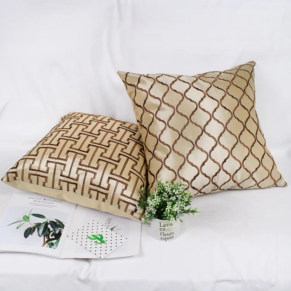 Наволочка для дивана с геометрической вышивкой 40x40/45x45/50x50/55x55/60x60/65x65/70x70 см, наволочка для подушки, декоративный чехол для подушки