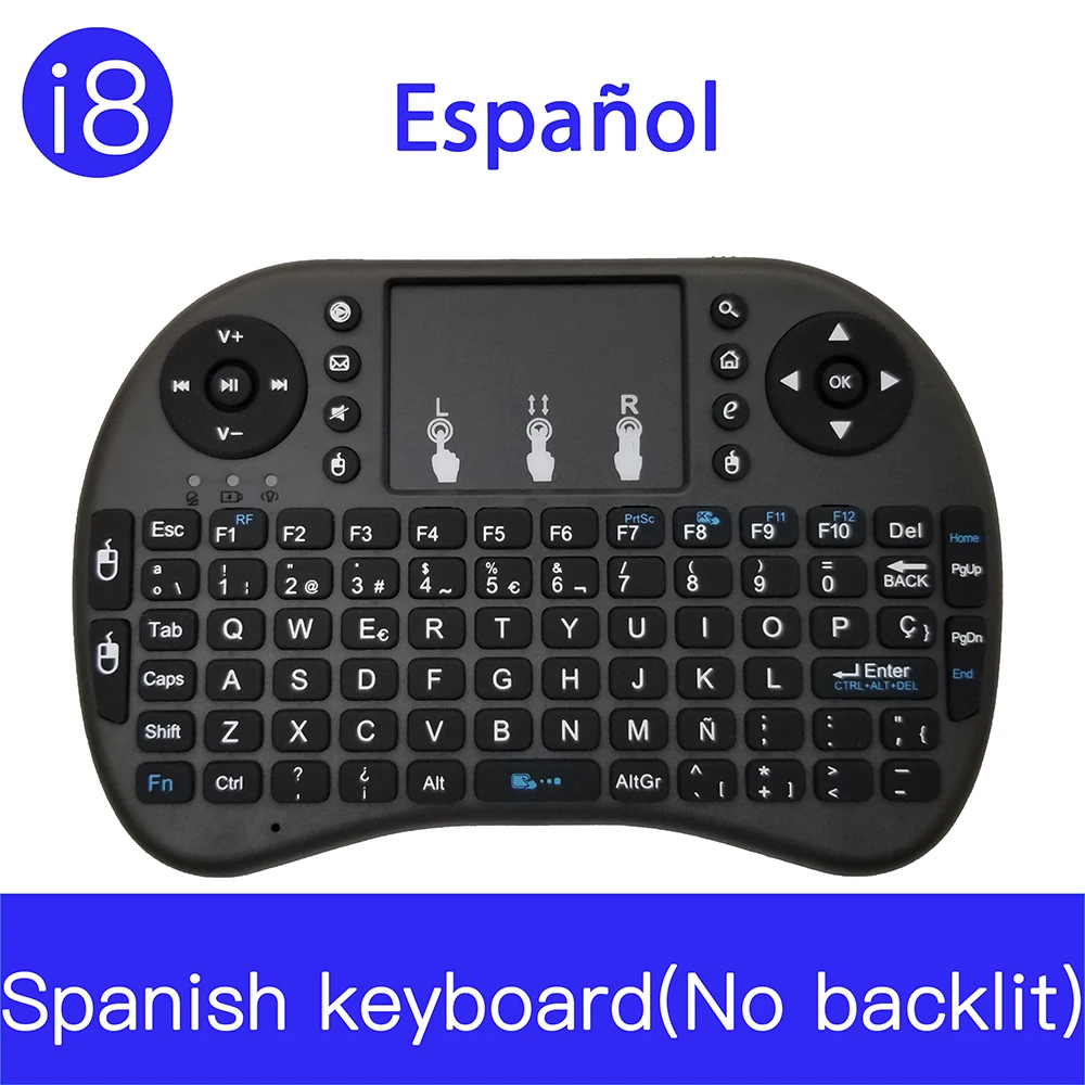 Пульт для ключей Spainish wireless i8 Mini 2 4G с тактильной панелью Без цветной подсветки