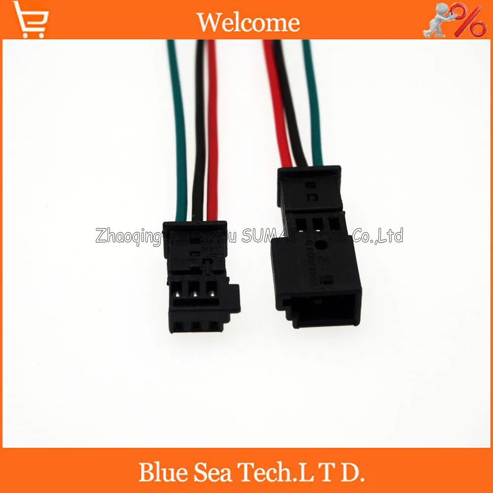 male&female Auto 3Pin connector with cable,Car Speaker plug,Auto treble