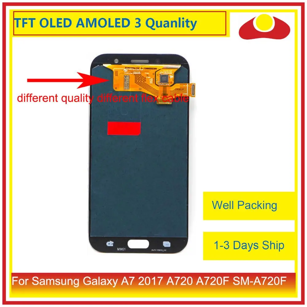 Оригинальный ЖК дисплей с дигитайзером сенсорного экрана для Samsung Galaxy A7 2017 A720 A720F