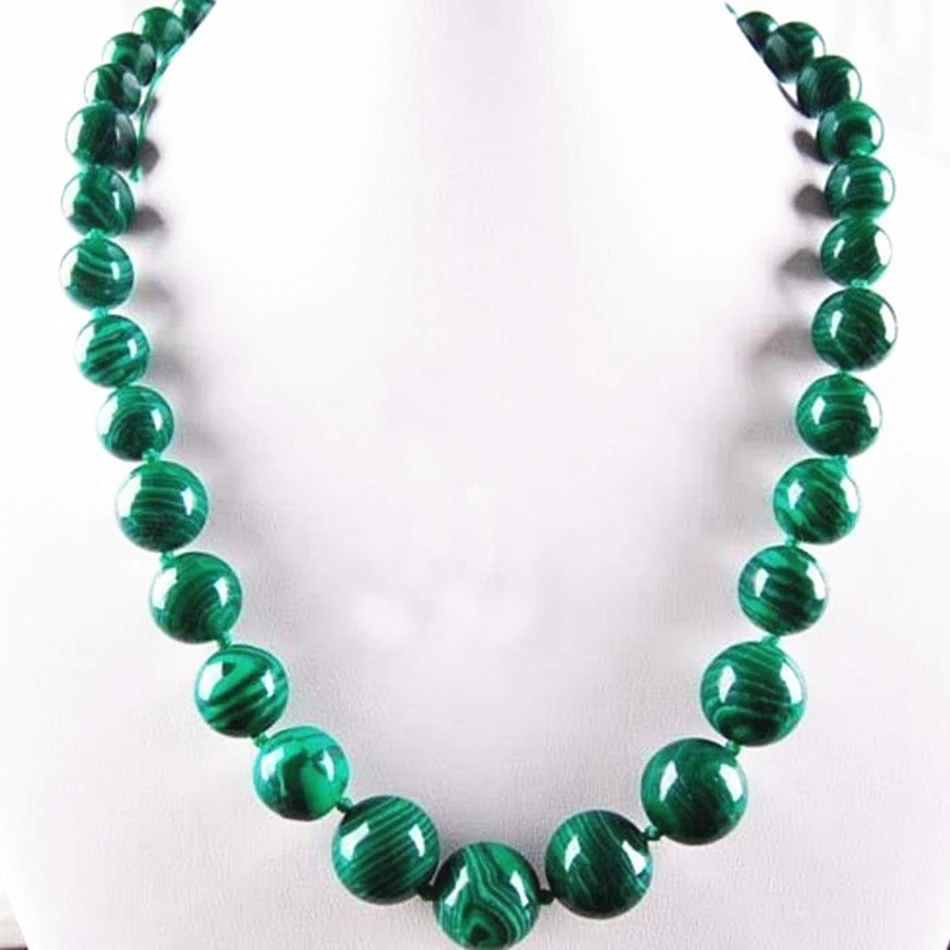 Hot sale 6 14mm green synthetic malachite stone semi precious stone